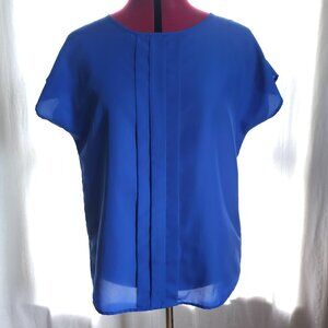 Favorites - Vintage 90s Blue Short Sleeve Blouse